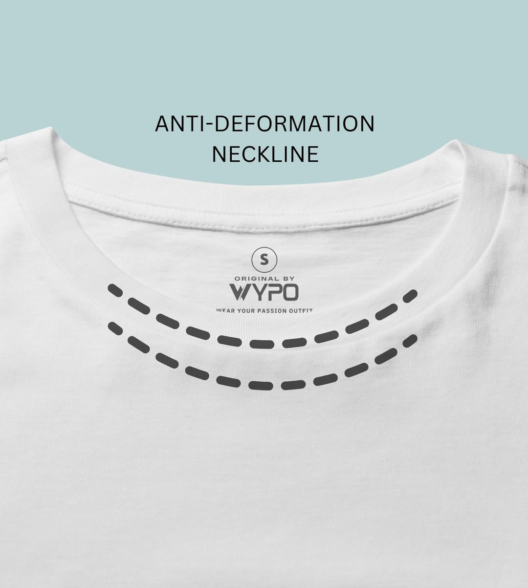 WYPO T-Shirt for Man Cotton Printed Graphic T-Shirt - Crewneck, White